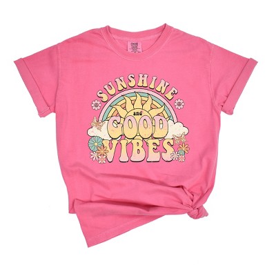 Simply Sage Market Women's Good Vibes Summer Short Sleeve Garment Dyed Tee