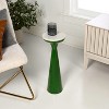 JONATHAN Y Oliver 22.25" Mid-Century Glam Retro Metal Drink Table with Marble Top - 2 of 4