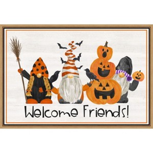 Amanti Art Gnomes of Halloween landscape II-Welcome Friends by Tara Reed Canvas Wall Art Print Framed 33 x 23-in. - 1 of 4