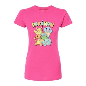 Women's - Pokémon - Kanto Starters Fitted Graphic T-Shirt - 1 of 3