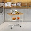 Tangkula 2-Tier Folding Rolling Cart Kitchen Utility Cart Tool-Free Installing - 3 of 4