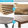 PAGED Computer Desk with Z-Shaped Metal Legs, Modern Office Desk with Wood Desktop for Living Room - 3 of 4