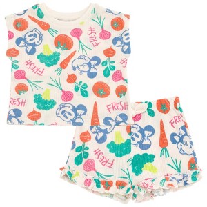 Disney Waffle Knit T-Shirt and Shorts Outfit Set - 1 of 4