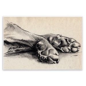 Stupell Industries Dog Paw Charcoal Design Wall Plaque Art, 15" x 10" - 1 of 4