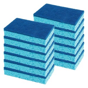 Lola Products Natural Cellulose Scrub Sponges, All Purpose Scrubber Sponge, Made of Cellulose, Sustainable, Dishwasher Safe, Non-Stick, 12 Pack - 1 of 4