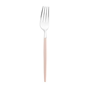 Smarty Had A Party Silver w/ Pink Handle Moderno Plastic Dinner Forks - 480 pcs - 1 of 4