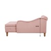 Zeus & Ruta Modern Upholstered Rolled Arm Chaise Lounge, Indoor Sofa, Velvet Lounge Chair with Storage & Pillow - 3 of 4