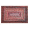 Braided Printed Pattern Rug, Soft Foldable Low Pile Non-Slip Floor Mat, Farmhouse Bordered Indoor Carpet for Living Room, Bedroom - 2 of 4