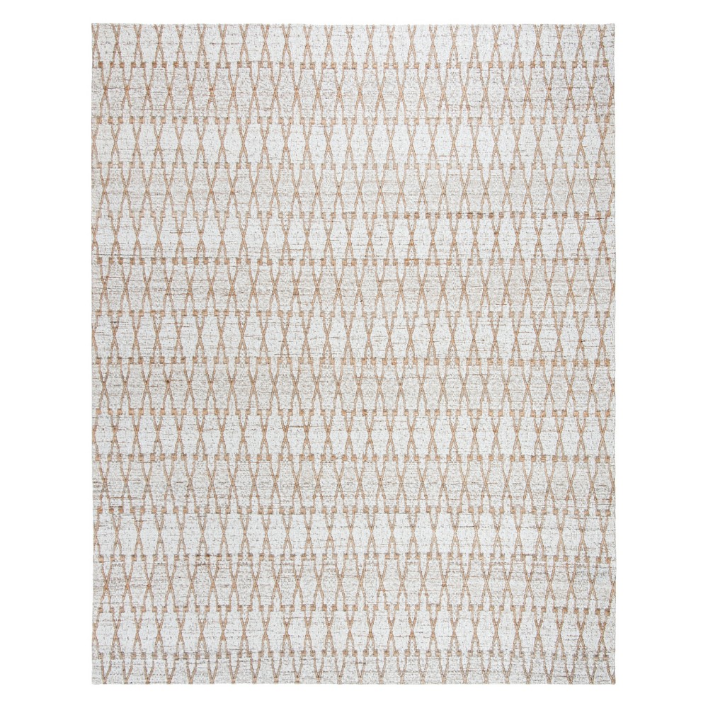 6'x9' Geometric Woven Area Rug Silver/Natural - Safavieh