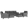 Resenkos 7 seats rattan patio furniture set, Outdoor Sectional Furniture, PE Rattan, - 2 of 4