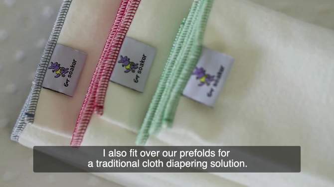 Kanga Care Rumparooz Reusable Cloth Diaper Cover Aplix, 2 of 6, play video
