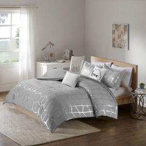 Sapphtopaz 4 Piece Sheet Set, Metallic Printed Comforter Set for Women, Men, Kids & Teens - 1 of 4