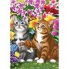 Garden Kittens Spring House Flag Cats Floral 28" x 40" Briarwood Lane - 3 of 4
