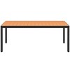 vidaXL Patio Table Outdoor Garden Dining Table Patio Furniture Aluminum and WPC - 2 of 3