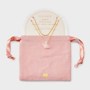 14K Gold Dipped Butterfly Multistrand Necklace - A New Day™ - 1 of 4