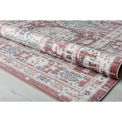 Cardinal Sundara 60" Round Red Synthetic Area Rug