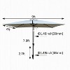 Maria 6x9 ft uv-cut Patio Cantilever Umbrella with Crank and Push Button Tilt without flap, Outdoor Furniture - Maison Boucle - 3 of 4