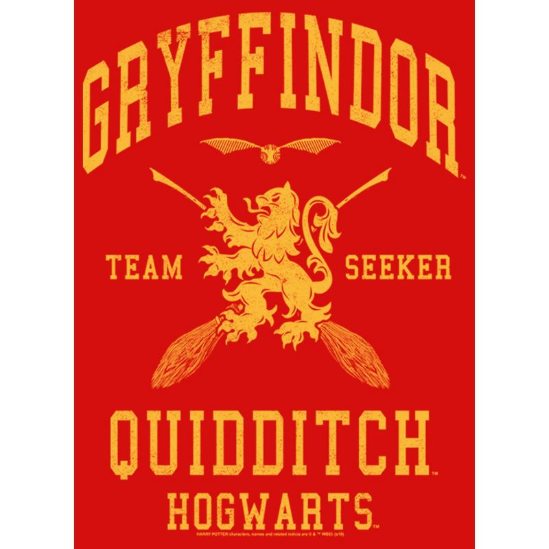 Girl's Harry Potter Gryffindor Quidditch Gold Team Seeker T-Shirt, 2 of 6