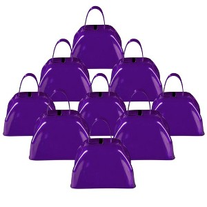 ArtCreativity 3" Purple Metal Cowbell Noisemakers - Pack of 12 - 1 of 4
