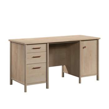 Whitaker Point Computer Desk with Storage Natural Maple - Sauder: Office Workstation, Full-Extension Drawers, CPU Compartment