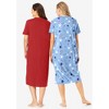 Dreams & Co. Plus Size 2-Pack Long Sleepshirts - 3 of 4