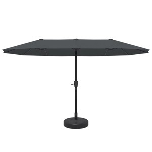 Ainfox 13ft Outdoor Patio Umbrella With Umbrella Base Double-sided Deck Pool Umbrella with 1.5 Inch Pole, Fade Resistant  for Porch, Market, Backyard - 1 of 4
