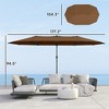 Garden Parasol, Double-Sided Sun Umbrella with LED Solar Lights, Patio Parasol for Outdoor - 3 of 4