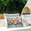 Stupell Industries Pink Flower Arrangement over Green Outdoor Pillow 14 x 20 - 3 of 3