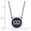 Black Bow Jewelry Sterling Silver Sigma Sigma Sigma Greek Life Necklace 18 Inch - image 2 of 4