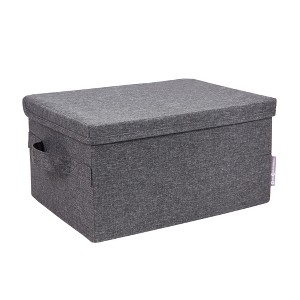 Bigso Foldable Fabric Storage Box with Lid – Collapsible Organizer Bin for Clothes and Closets - 1 of 4