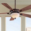 52" Minka Aire Vintage Indoor Ceiling Fan with LED Light Volterra Bronze Walnut Wood Scavo Glass for Living Room Kitchen Bedroom - 2 of 4