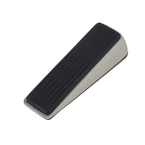 Unique Bargains Door Stop Under-Door Installation Striped Zinc Alloy Rubber 4.72"x1.26"x1.18" 1 Pc - 1 of 4
