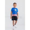 Marvel Avengers Captain America Iron Man Venom Hulk Cosplay Athletic T-Shirt and Shorts Outfit Set Toddler to Little Kid - 2 of 4