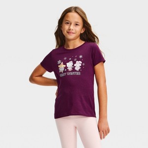 トップス S26 Main Story Oversized Tee Plum Kitten Girls' Hello Kitty and Friends 'Cozy Winter' Christmas Short