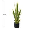 Nasitip Artificial Snake Plant, Agave Potted Plants Greenery for House Living Room Home Office Outside Garden Decoration - 2 of 4