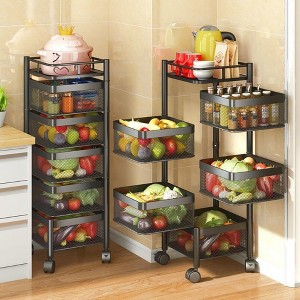 Garvee 5 Tier Rolling Utility Cart, Storage Cart On Wheels, Rolling Cart Storage-for Vegetable Fruit Snack Makeup for Kitchen Bathroom Pantry - 1 of 4
