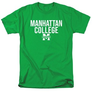 Men's Manhattan College Official Stacked Adult T-Shirt - 1 of 4