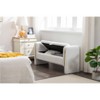 VYNXARIA 032 Ivory Teddy Fabric Storage Bench - Indoor Elegance Meets Functionality - 4 of 4