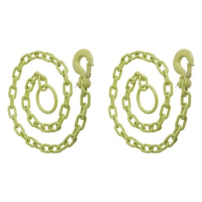 Brush Grubber BG-04 Tugger 5.5 Foot Steel Link Chain w/ Anti Backlash Design, For Attaching Original Brush Grubber Tool to ATV/Lawn Tractor (2 Pack)