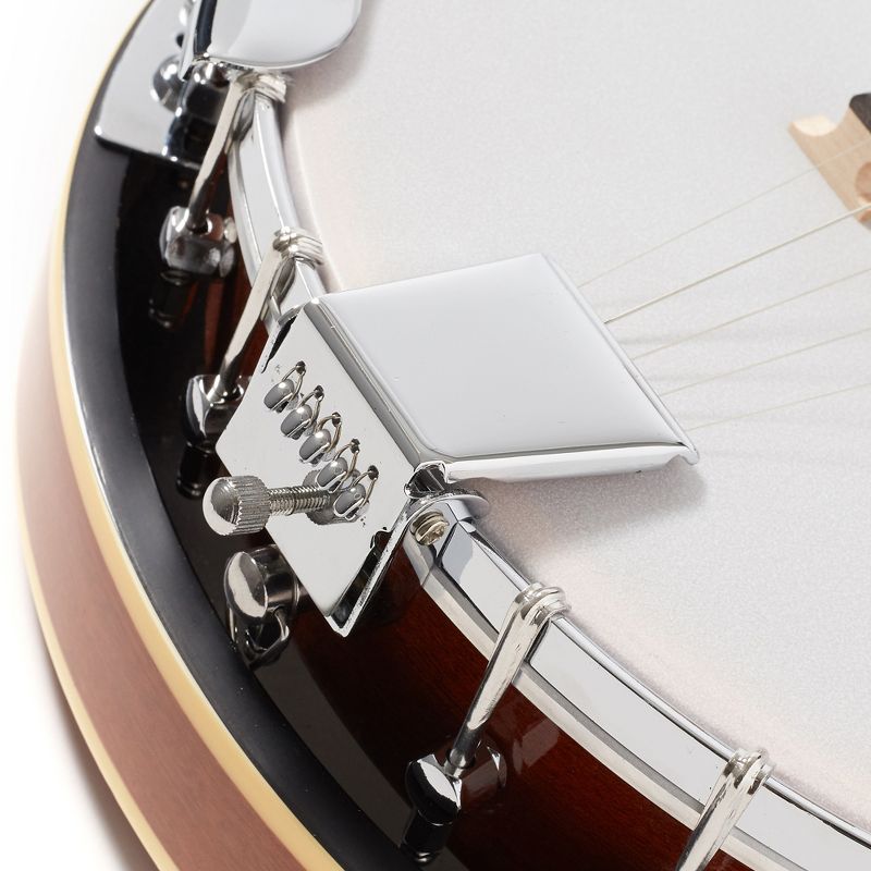 Jameson Guitars 5-String Banjo with 24 Brackets, Closed Solid Back, and Geared 5th Tuner, 5 of 7