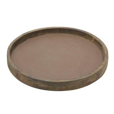 Stonebriar Rustic Distressed Wood Candle Tray