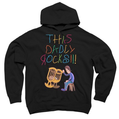Adult Design By Humans Cute This Daddy Rocks The Baby By walrusindsutries Pullover Hoodie
