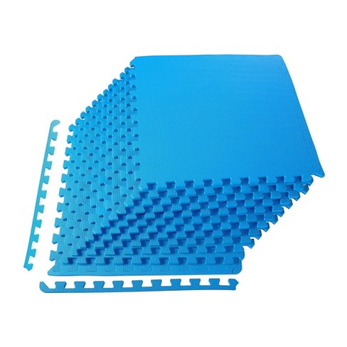 48 Square Feet / 12 Interlocking Foam Tiles Thick Exercise Mat