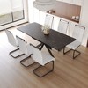 NicBex 62.4"-78.15" Dining Table Set for 6 Modern Extendable Dining Table with Metal Base with 6 Upholstered Chairs - 4 of 4