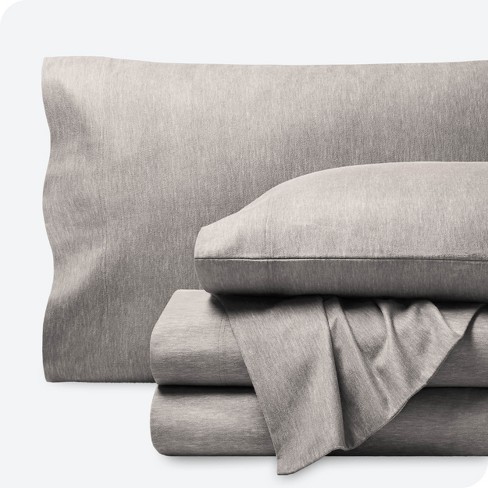 Heather Light Grey Cotton Flannel Twin Xl Sheet Set By Bare Home : Target
