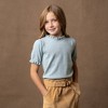Hope & Henry Girls' Organic Puff Sleeve Ruffle Edge Sweater, Kids - 4 of 4