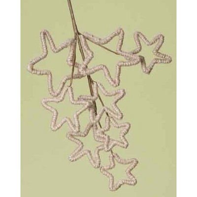 Roman 18" Gray and Brown Woven Burlap Star Christmas Pick Ornament