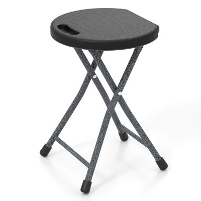 Tangkula 18"H Folding Stool Portable & Foldable Camping Chair w/ Built-in Handle