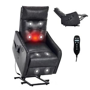 KWPZQEB Power Lift Chair, Single Motor Recliner Chair w/ USB Charging Port & Heavy Duty Motion Mechanism, Massage & Heat for Elderly - 1 of 4