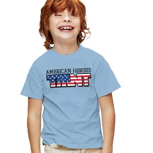 Teenage Mutant Ninja Turtles American Heroes 4Th Of July Kids T Shirt For Youth, Light Blue - 1 of 4